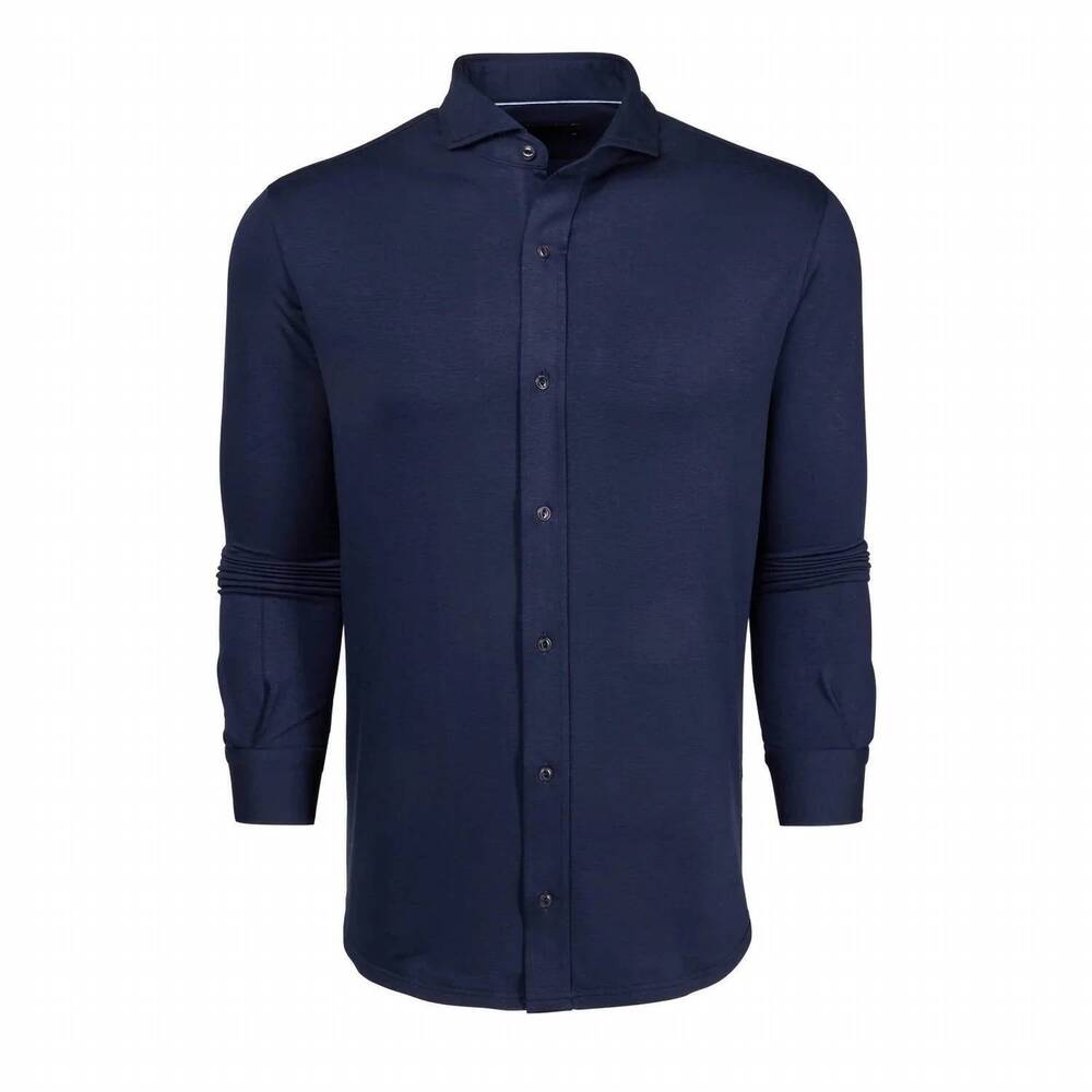 NEW GREYSON CLOTHIERS men's catskill knit shirt in maltese blue